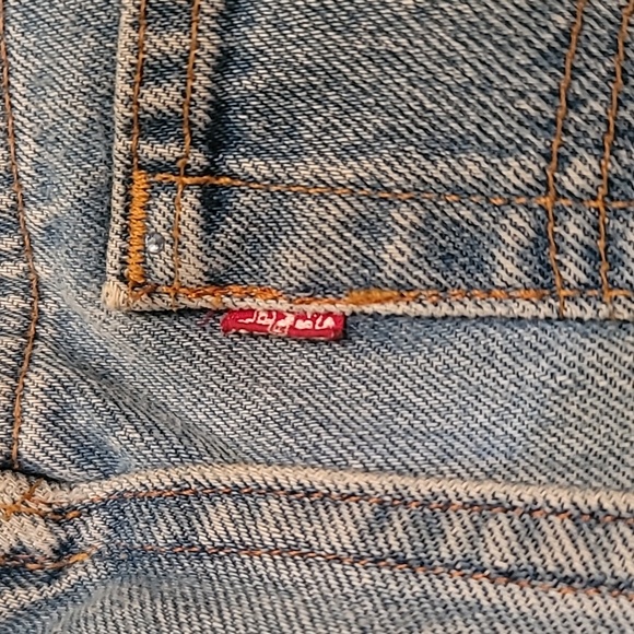 LEVI CASUAL BOHEMIAN VINTAGE SOUTHWESTERN 90's MIDI BLUE JEAN DENIM MINI SKIRT - Picture 10 of 16